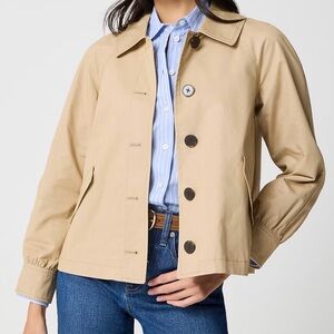 J CREW Short utility trench jacket Size M